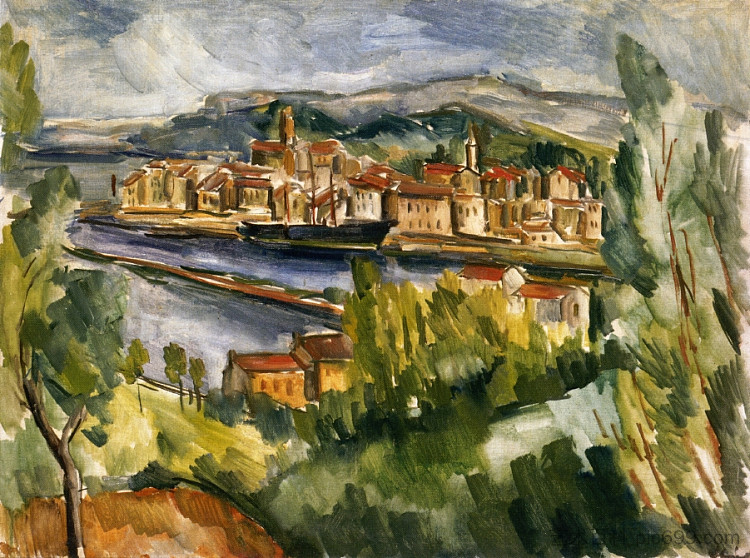 靠近塞纳河口 Near the Estuary of the Seine (1912),莫里斯·德·乌拉曼克