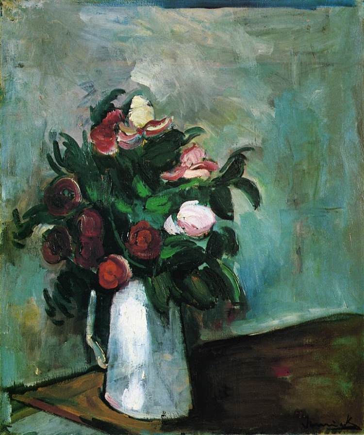 花瓶里的牡丹 Peonies in a Vase (1909 - 1910)，莫里斯·德·乌拉曼克