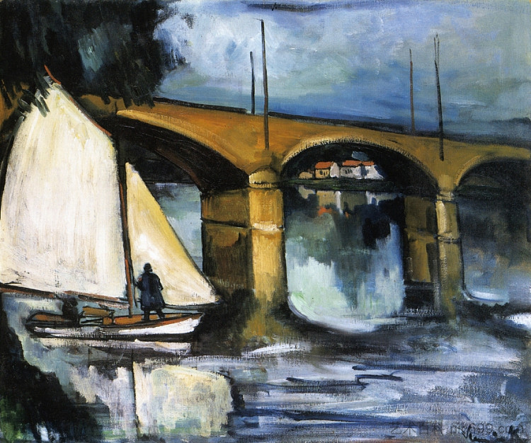 茶头的帆船 Sailboats at Chatou (1908),莫里斯·德·乌拉曼克