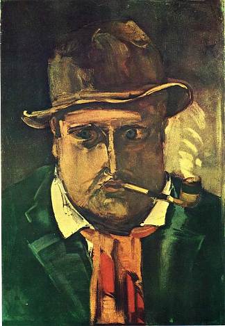 带烟斗的自画像 Self Portrait With Pipe，莫里斯·德·乌拉曼克