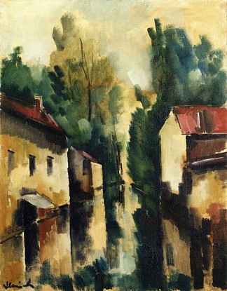 被洪水淹没的村庄 The Flooded Village (1910)，莫里斯·德·乌拉曼克