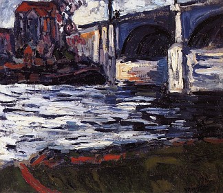 塞纳河和查头桥 The Seine and the Chatou Bridge (1906)，莫里斯·德·乌拉曼克