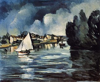 查图的塞纳河 The Seine at Chatou (1908)，莫里斯·德·乌拉曼克