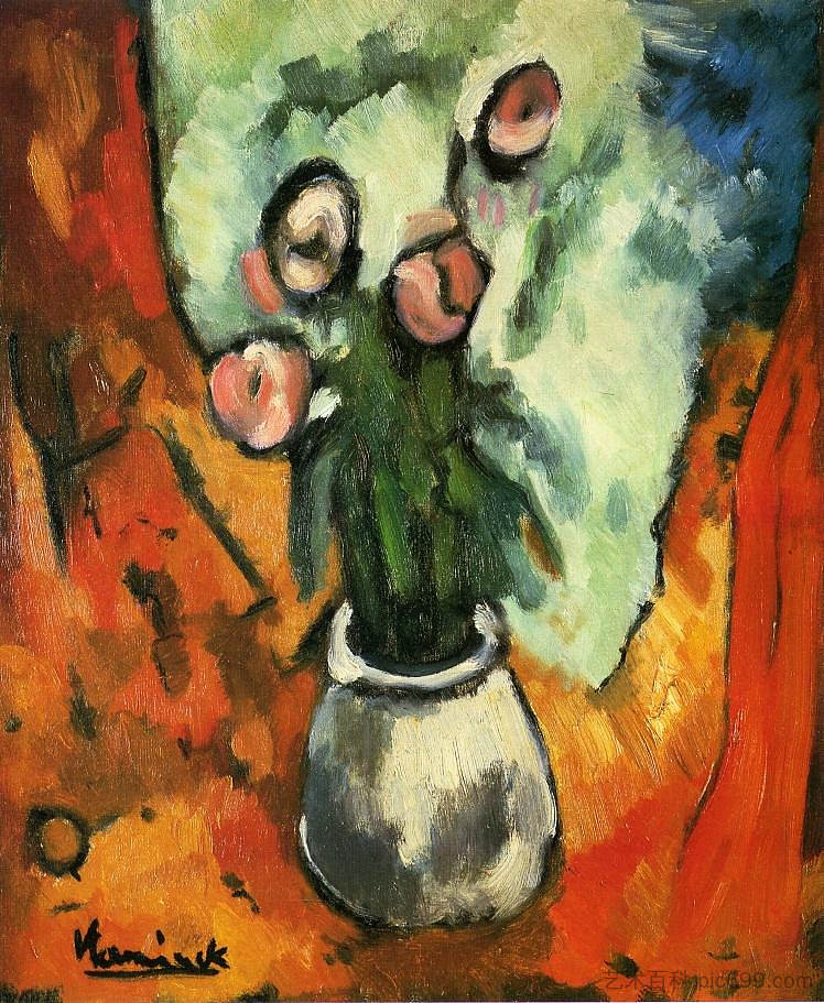 花瓶 Vase of Flowers (1907),莫里斯·德·乌拉曼克