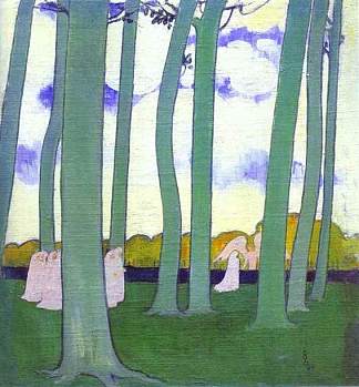 克杜尔绿树或山毛榉树的景观 Landscape with Green Trees or Beech Trees in Kerduel (1893)，莫里斯·丹尼斯