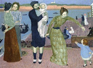 海边的巴黎人，晚上 Parisians at the Seaside, Evening (1899)，莫里斯·丹尼斯