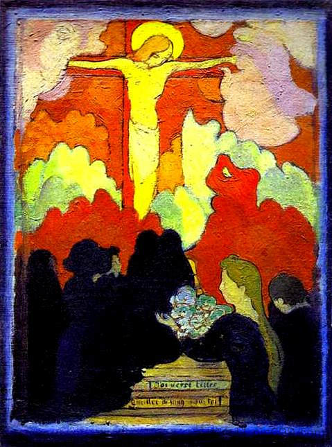 髑髅地的祭祀 The Offertory at Calvary (c.1890)，莫里斯·丹尼斯