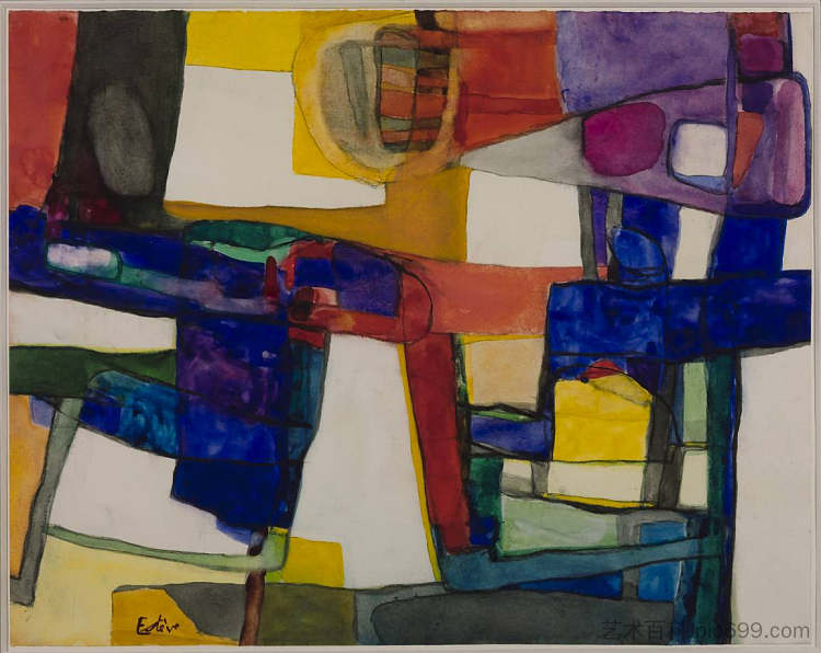 组成 166 Composition 166 (1957)，莫里斯·埃斯特维