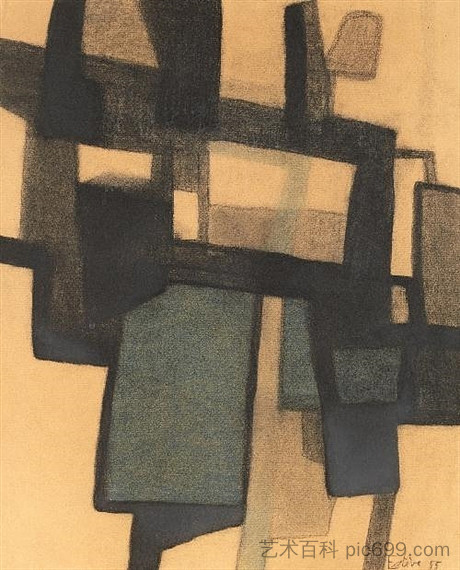 组成 Composition (1955)，莫里斯·埃斯特维