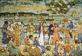 沿着海岸 Along the Shore (c.1914 – c.1915)，莫里斯·普雷德加斯特