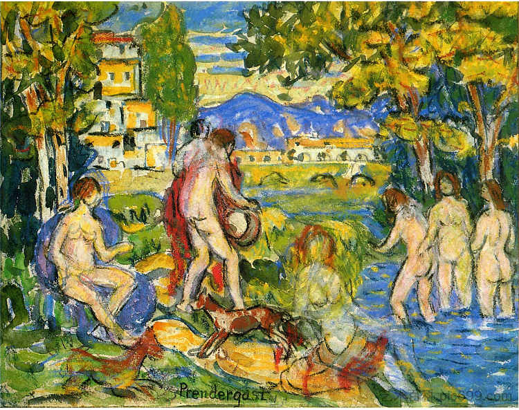 泳 客 Bathers (c.1912 - c.1915),莫里斯·普雷德加斯特