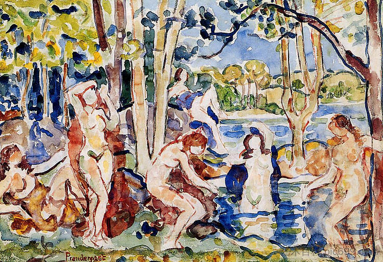 泳 客 Bathers (c.1912 - c.1915),莫里斯·普雷德加斯特