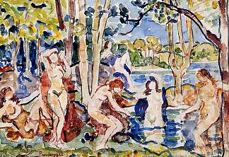 泳 客 Bathers (c.1912 – c.1915)，莫里斯·普雷德加斯特