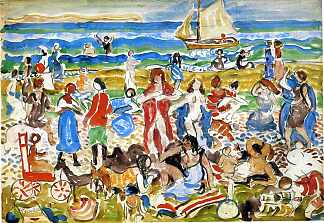 泳 客 Bathers (c.1916 – c.1919)，莫里斯·普雷德加斯特