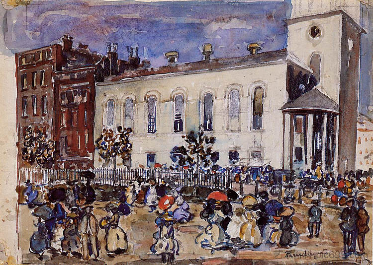 波士顿(也称为波士顿公园街) Boston (also known as Park St., Boston) (c.1905 - c.1907),莫里斯·普雷德加斯特