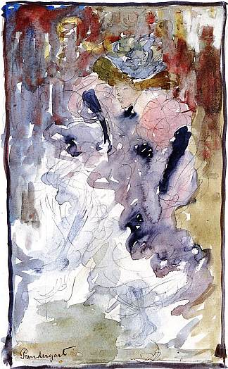 灿灿舞者 Can Can Dancer (c.1893 – c.1894)，莫里斯·普雷德加斯特