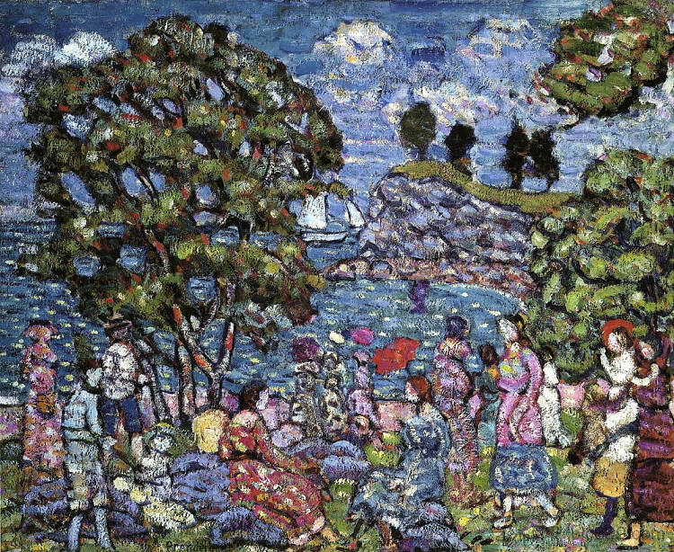 海湾与数字 Cove with Figures (c.1918 - c.1923),莫里斯·普雷德加斯特