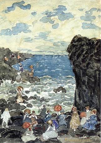 假日， 岬角 Holiday, Headlands (c.1900 – c.1905)，莫里斯·普雷德加斯特
