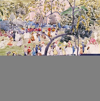 在公园里 In the Park (c.1900 – c.1903)，莫里斯·普雷德加斯特