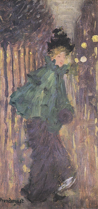 林荫大道上的女士 Lady on the Boulevard (1892)，莫里斯·普雷德加斯特