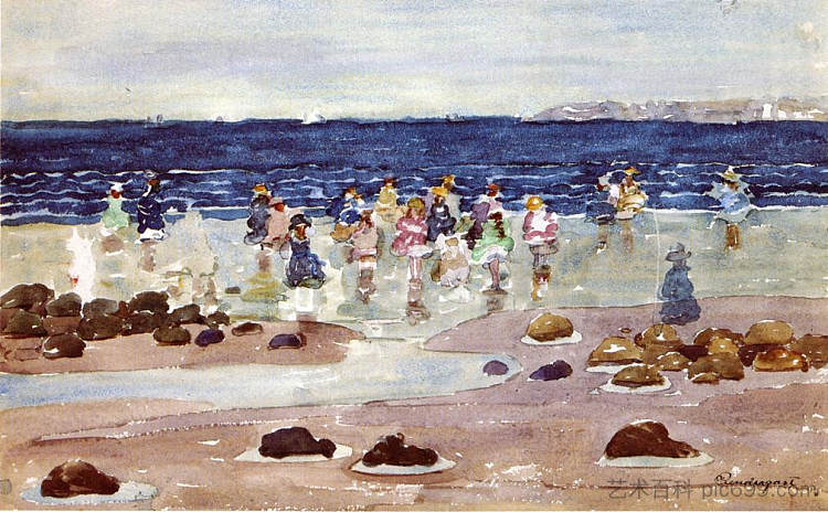 低潮 Low Tide (c.1896 - c.1897),莫里斯·普雷德加斯特