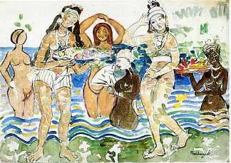 海姑娘 Sea Maidens (c.1910 – c.1913)，莫里斯·普雷德加斯特