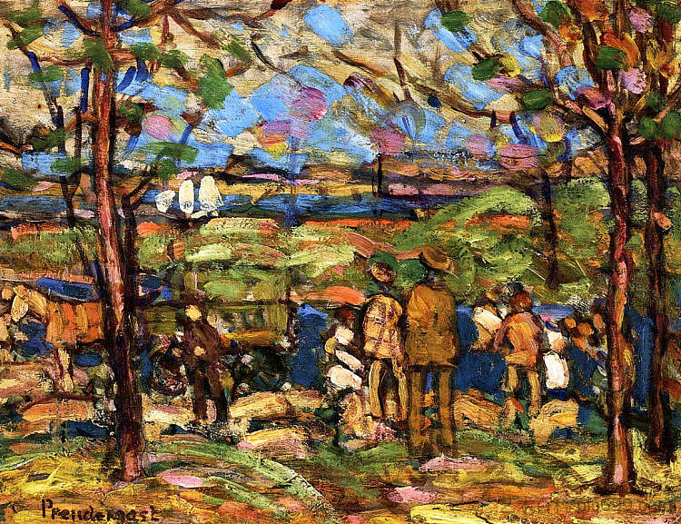 Squanton(也称为Men in Park with a Wagon,Squanton) Squanton (also known as Men in Park with a Wagon, Squanton) (c.1907 - c.1910),莫里斯·普雷德加斯特