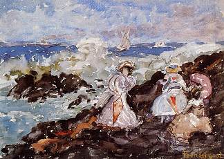 冲浪， 科哈塞特 Surf, Cohasset (c.1900 – c.1905)，莫里斯·普雷德加斯特