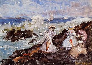 冲浪， 科哈塞特 Surf, Cohasset (c.1900 – c.1905)，莫里斯·普雷德加斯特
