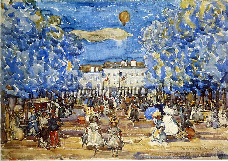 气球 The Balloon (c.1907),莫里斯·普雷德加斯特