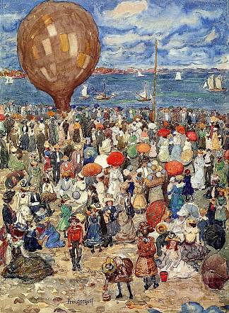 气球 The Balloon (c.1901)，莫里斯·普雷德加斯特