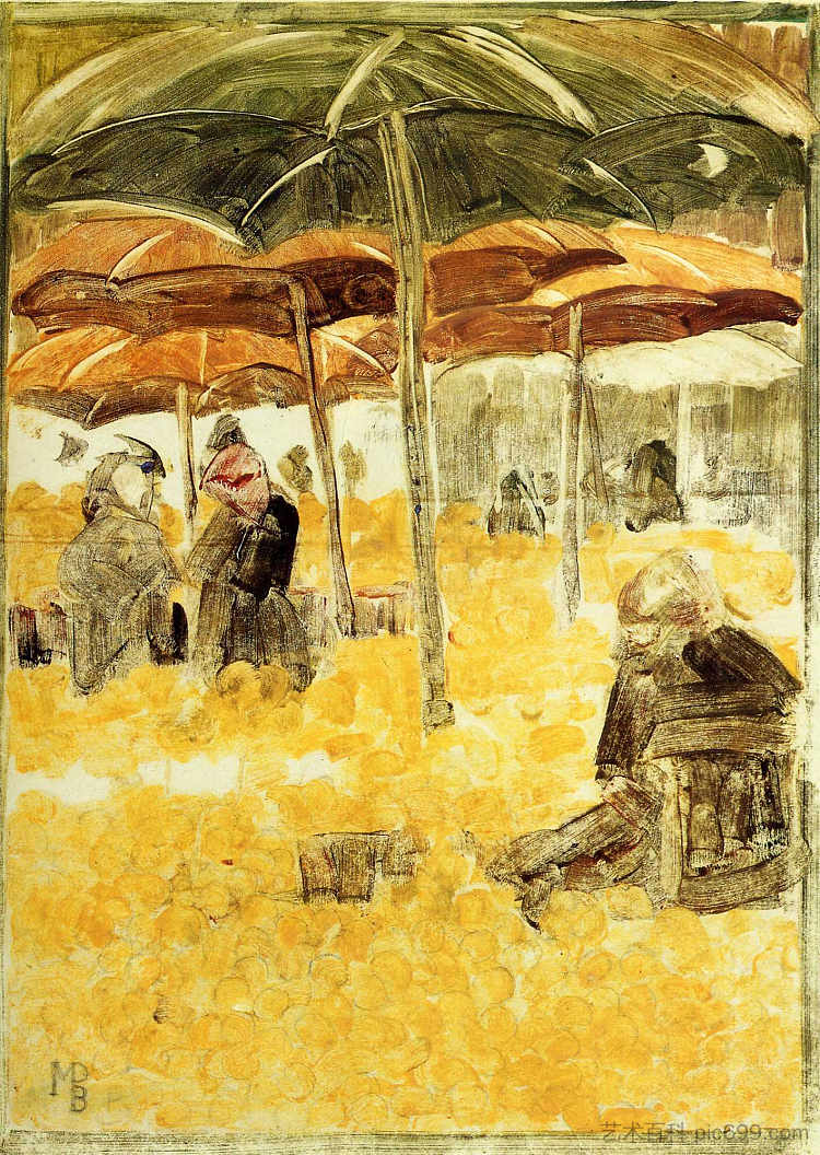橘子市场 The Orange Market (c.1898 - c.1899),莫里斯·普雷德加斯特