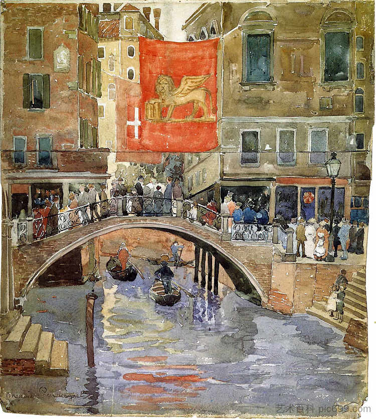 威尼斯 Venice (c.1898 - c.1899)，莫里斯·普雷德加斯特