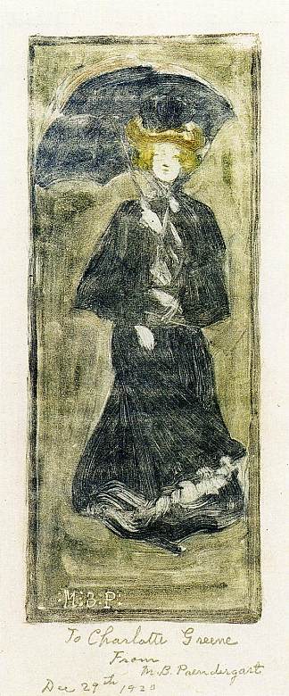带阳伞的女人 Woman with a Parasol (c.1900 – c.1902)，莫里斯·普雷德加斯特