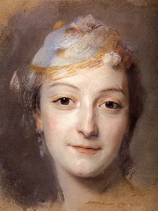 玛丽·费尔的肖像 Portrait of Marie Fel (1757; France                     )，莫里斯·昆汀·德·拉图尔