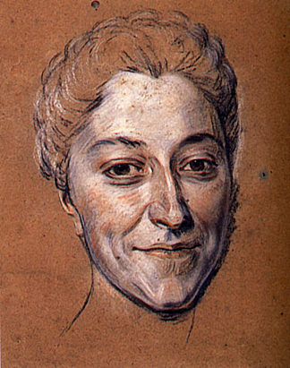 研究不知名女子的肖像 Study for portrait of unknown woman，莫里斯·昆汀·德·拉图尔