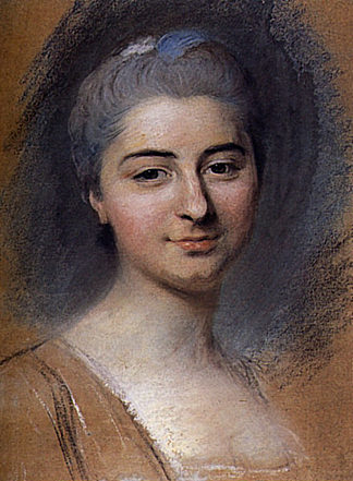 研究不知名女子的肖像 Study for portrait of unknown woman，莫里斯·昆汀·德·拉图尔