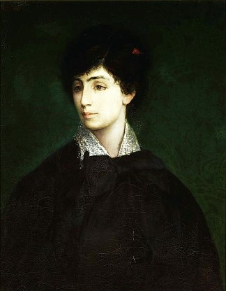 一个年轻的犹太妇女的肖像 Portrait of a young Jewish woman (1879)，毛里希·戈特利布