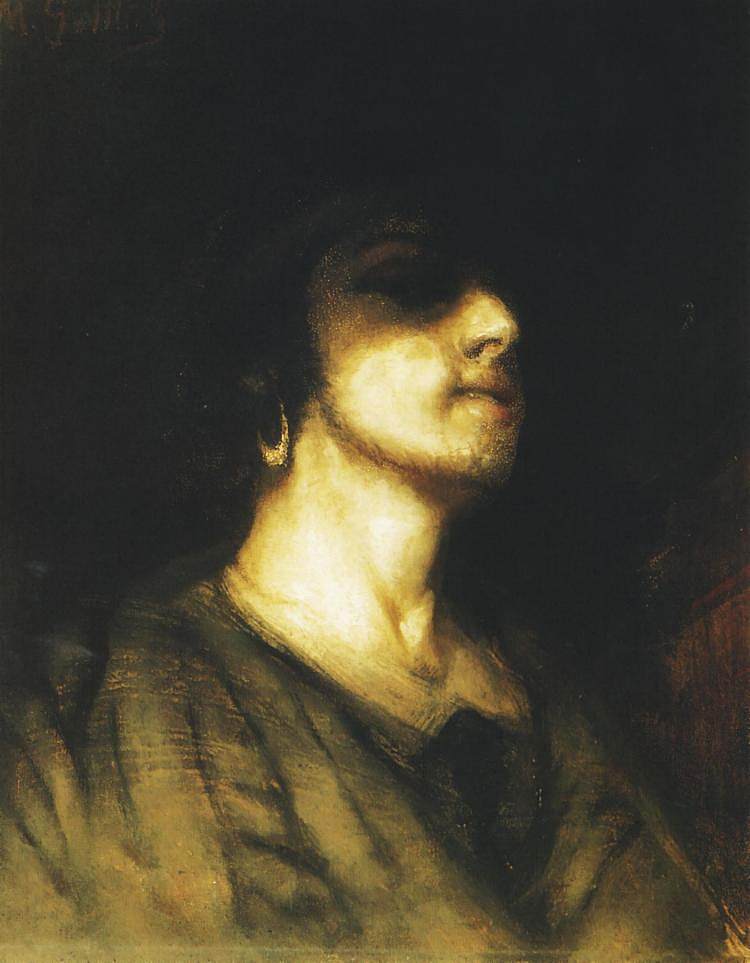 自画像 Self-portrait (1876)，毛里希·戈特利布