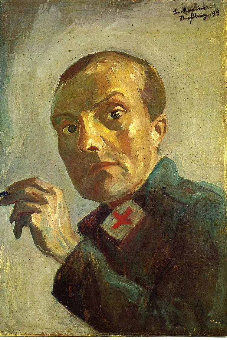 护士的自画像 Self-Portrait as a Nurse (1915),马克斯·贝克曼