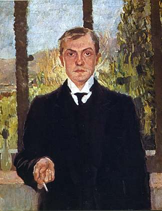 佛罗伦萨的自画像 Self-Portrait in Florence (1907)，马克斯·贝克曼