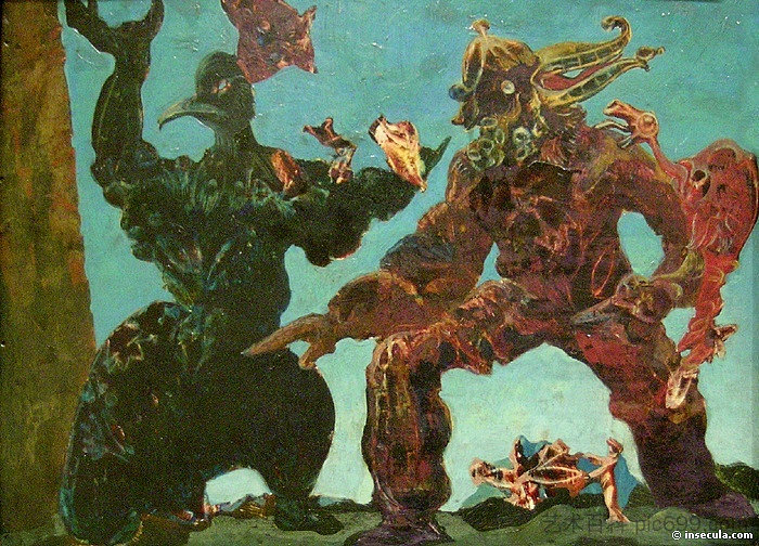野蛮 Barbarians (1937; Paris,France ),马克斯·恩斯特