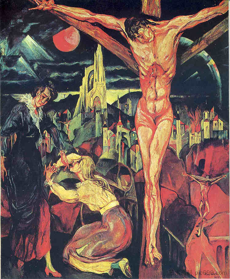 受难 Crucifixion (1913; Cologne / Cöln / Köln,Germany  )，马克斯·恩斯特