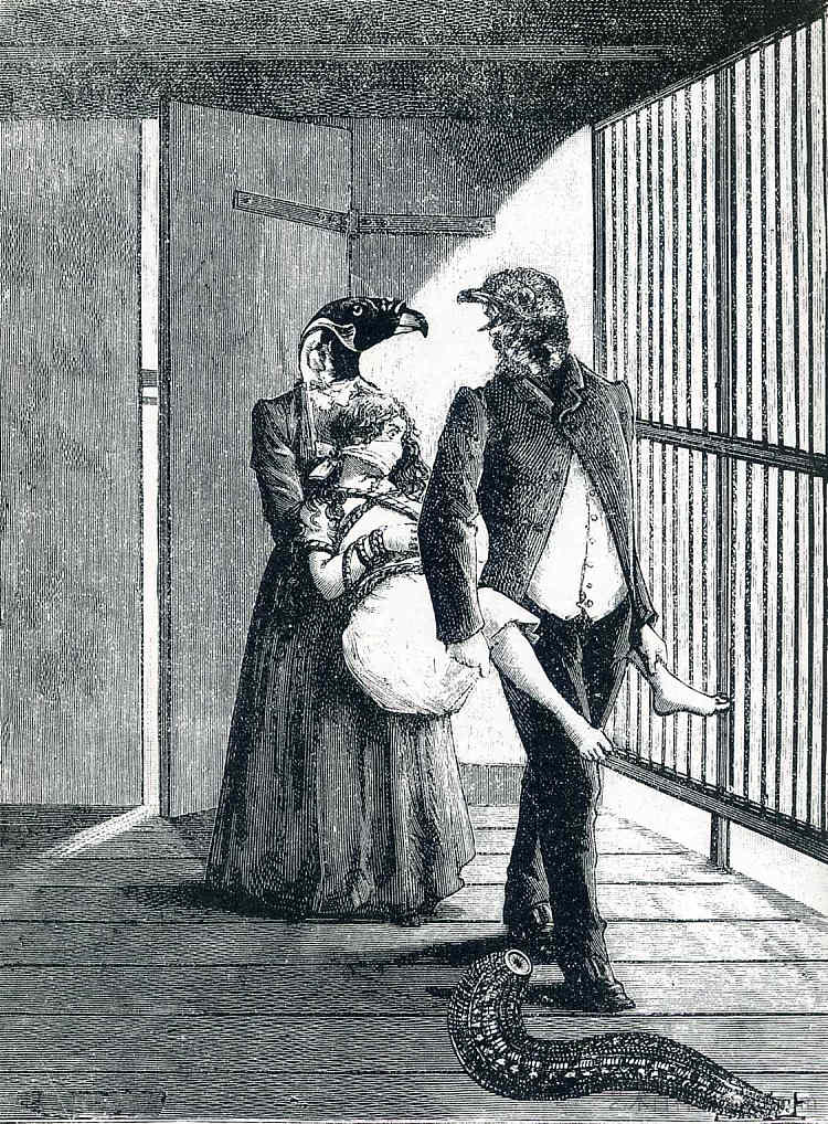 “仁慈的一周”插图 Illustration to "A Week of Kindness" (1934; Paris,France ),马克斯·恩斯特