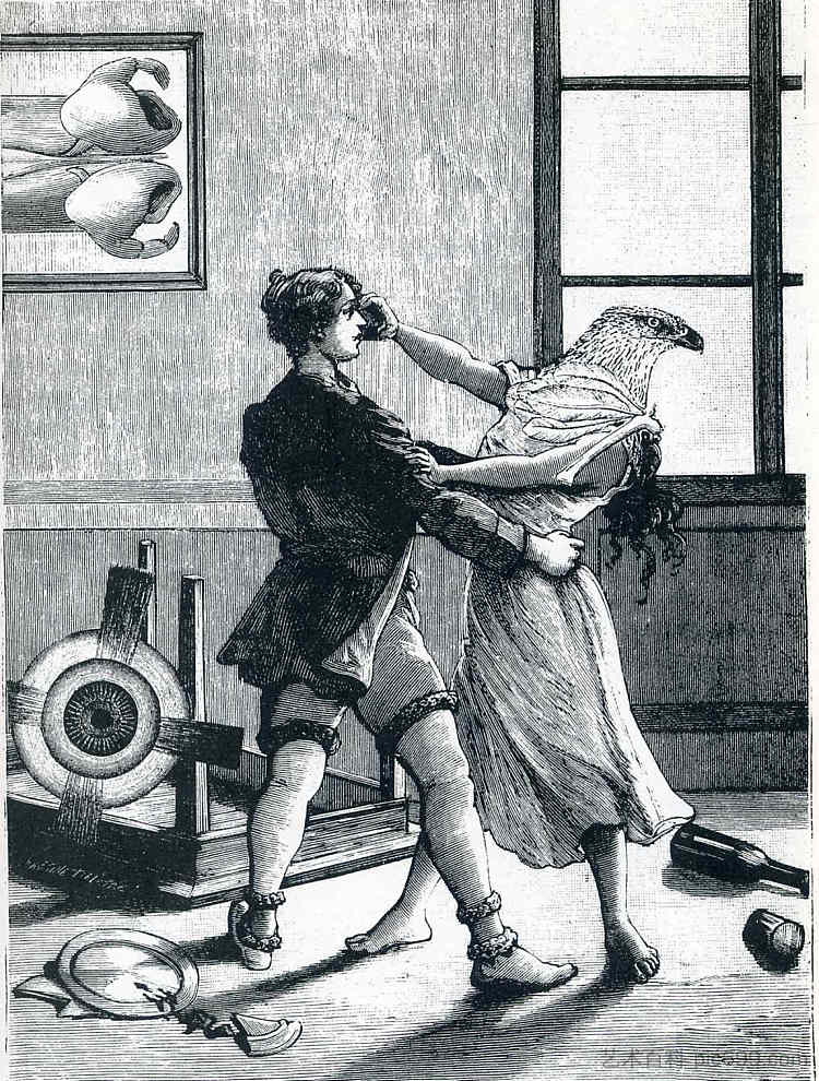 “仁慈的一周”插图 Illustration to "A Week of Kindness" (1934; Paris,France ),马克斯·恩斯特