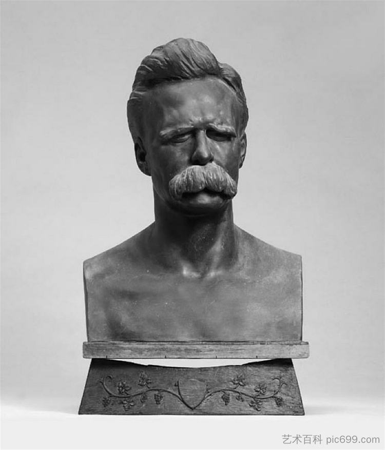 弗里德里希·尼采肖像 Bildnis Friedrich Nietzsche (1903 - 1904; Germany  )，马克斯·克林格