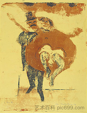 舞者（一对舞者） Dancer (Pair of Dancers) (1909)，马克斯·佩希斯泰因