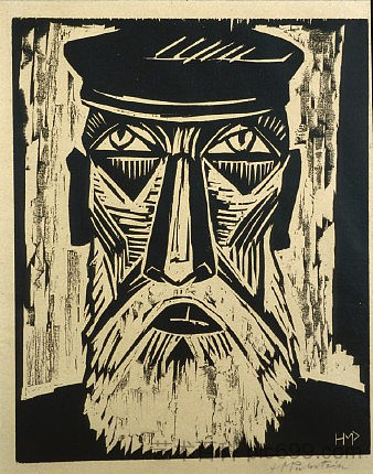 渔夫的头 Head of a Fisherman (1921)，马克斯·佩希斯泰因