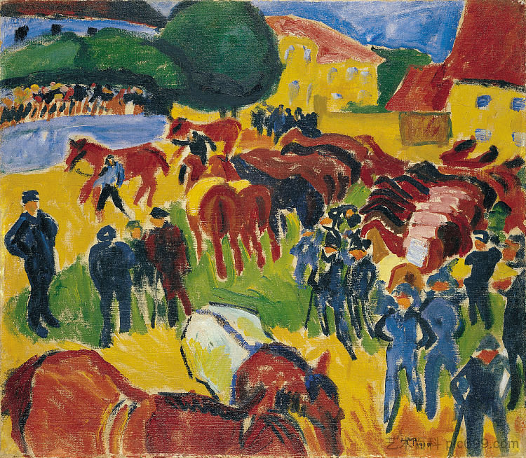 马展 Horse Fair (1910)，马克斯·佩希斯泰因