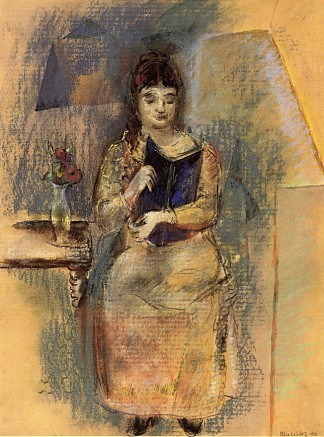 女人阅读 Woman Reading (1916)，马克斯·韦伯